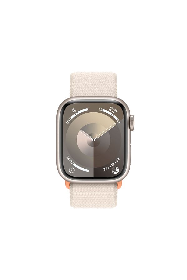 Apple Watch Series 9 GPS 41mm Yıldız Işığı Alüminyum Kasa ve Yıldız Işığı Spor Loop - Görsel 2