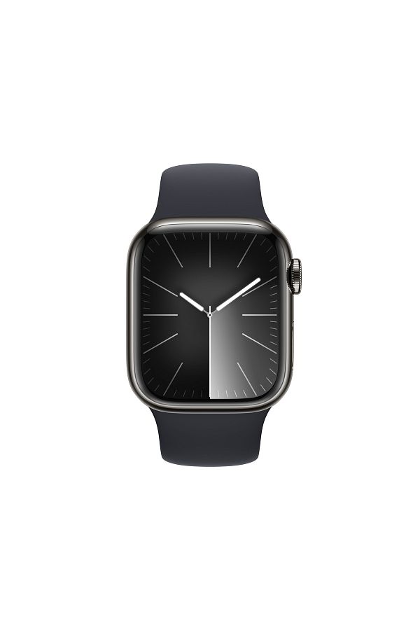 Apple Watch Series 9 GPS + Cellular 41mm Grafit Paslanmaz Çelik Kasa ve Gece Yarısı Spor Kordon - S/M - Görsel 2