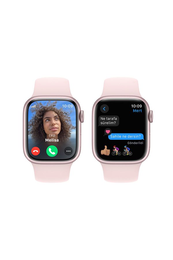 Apple Watch Series 9 GPS + Cellular 41mm Pembe Alüminyum Kasa ve Uçuk Pembe Spor Kordon - M/L - Görsel 6