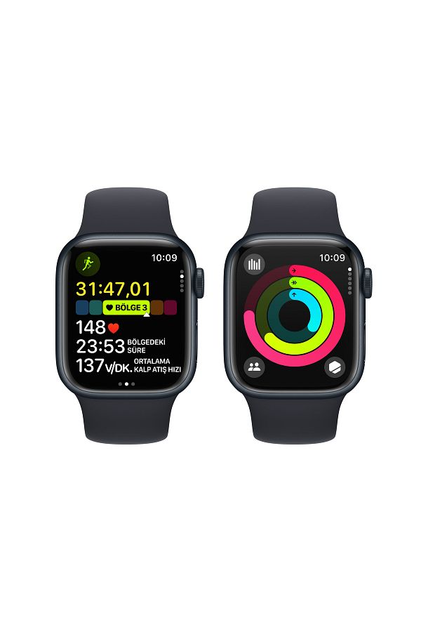 Apple Watch Series 9 GPS + Cellular 41mm Gece Yarısı Alüminyum Kasa ve Gece Yarısı Spor Kordon - M/L - Görsel 8