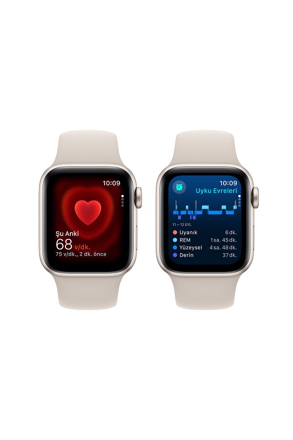 Apple Watch SE GPS 40mm Yıldız Işığı Alüminyum Kasa ve Yıldız Işığı Spor Kordon - M/L - Görsel 5