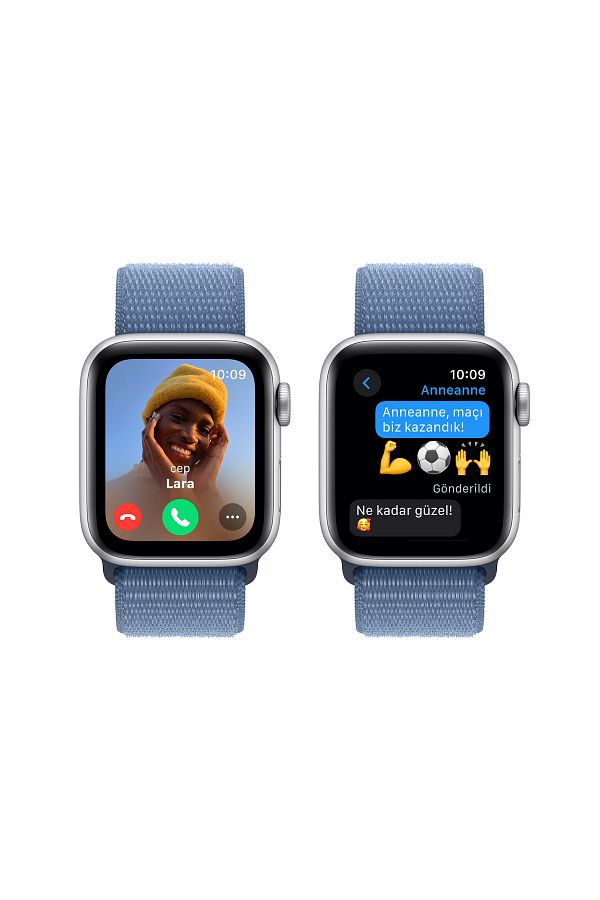 Apple Watch SE GPS 40mm Gümüş Alüminyum Kasa ve Buz Mavisi Spor Loop - Görsel 4