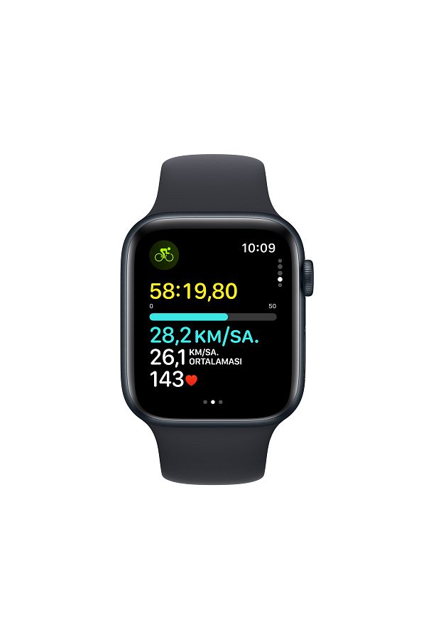 Apple Watch SE GPS 44mm Gece Yarısı Alüminyum Kasa ve Gece Yarısı Spor Kordon - M/L - Görsel 6