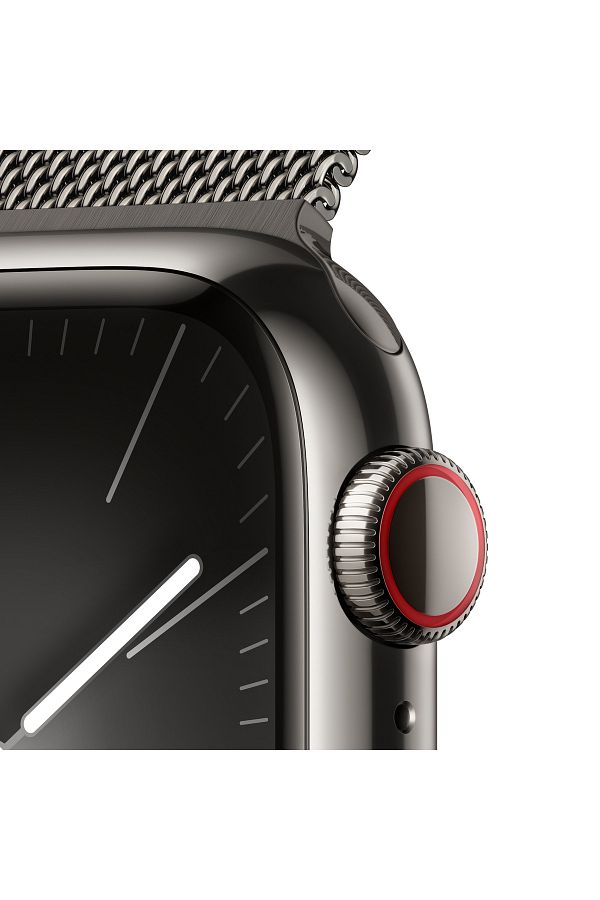 Apple Watch Series 9 GPS + Cellular 41mm Grafit Paslanmaz Çelik Kasa ve Grafit Milano Loop - Görsel 3