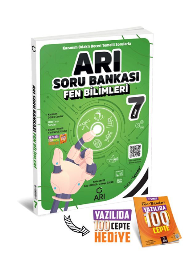 7 Sınıf Arı Fen Soru Bankası + Yazılıda 100 Cepte