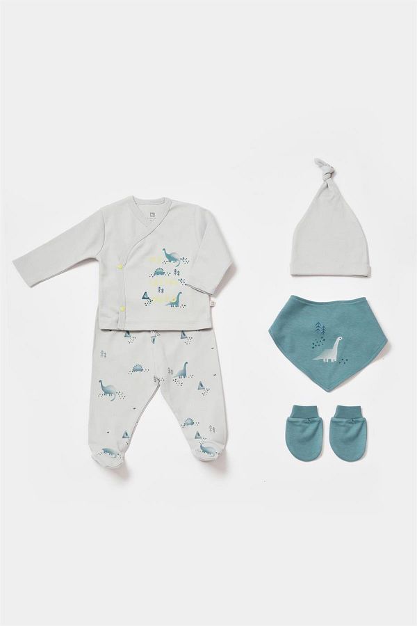 My Little Dinosaur 5'li Bebek Hastane Çıkışı Set 62320 Gri-Petrol