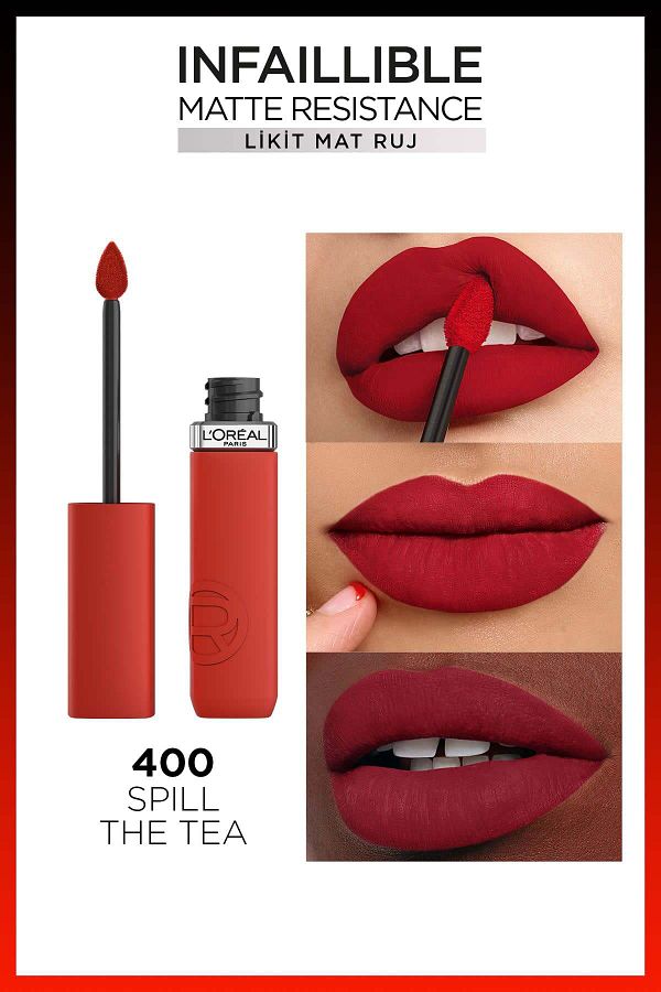 Infaillible Matte Resistance Likit Mat Ruj - 400 Spill The Tea_1