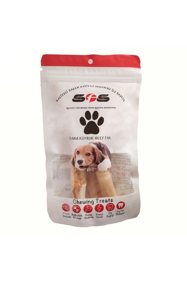Köpek Maması Dana Kuyruk 100gr Naturel Yetişkin Köpek Ödül Maması