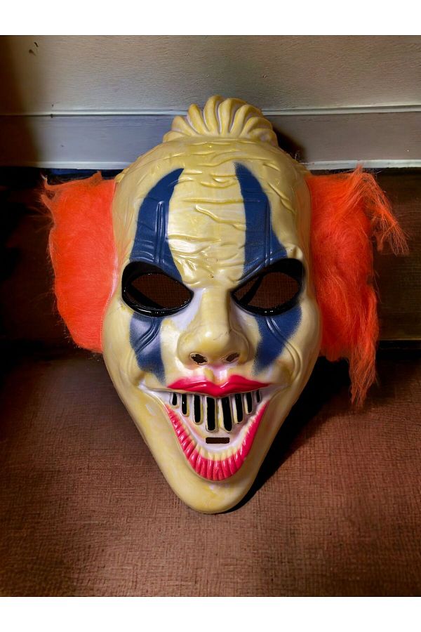 Halloween Korkunç Maske Balo Maskesi Turuncu Renk Punny Cadılar Bayramı Maske Mask