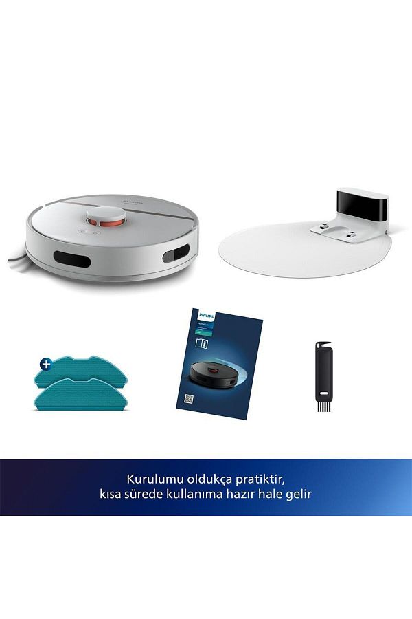 Philips 3000 Serisi Islak Kuru Moplu Premium Beyaz Robot Süpürge,4000 Pa,sert Zemin Ve Halıya Uygun - Görsel 5