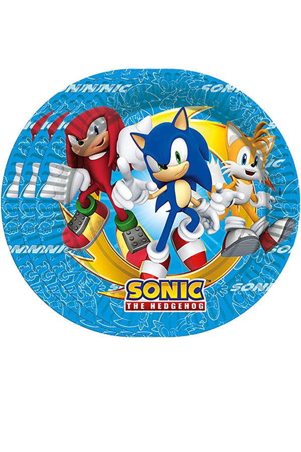8'li Süper Sonik Parti Tabağı, Sonic Boom Doğum Günü Sonik Temalı Parti Tabağı