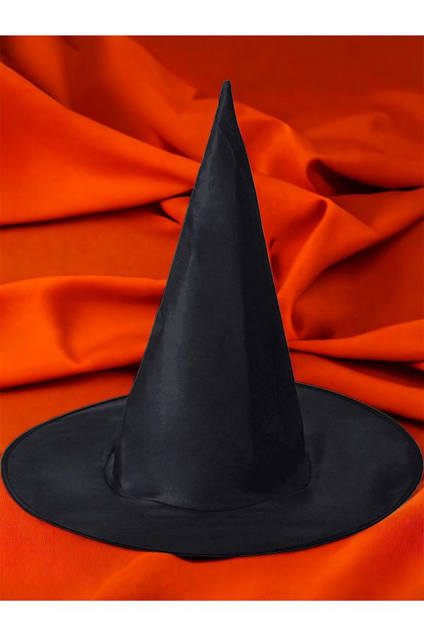 Halloween Siyah Cadı Şapkası Cadılar Bayramı Siyah Cadı Şapkası 1 Adet