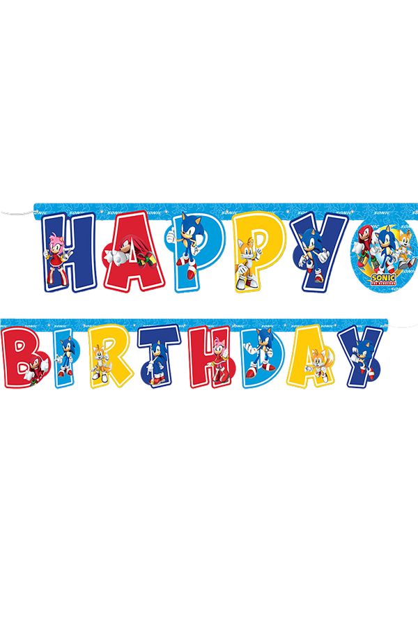 Süper Sonic Happy Birthday Yazı Sonik Boom Doğum Günü Yazısı Süsü Sonic
