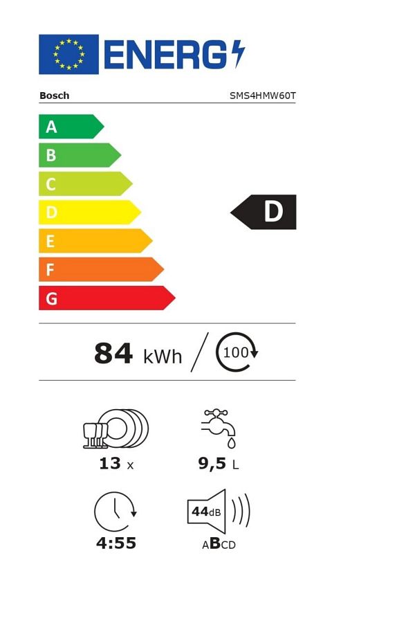 Bosch Solo Bulaşık Makinesi 6 Programlı Beyaz Sms4hmw60t - Görsel 5