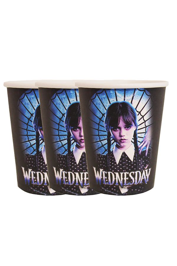 8'Li Wednesday Bardak Addams Wednesday Parti Doğum Günü Parti Bardağı