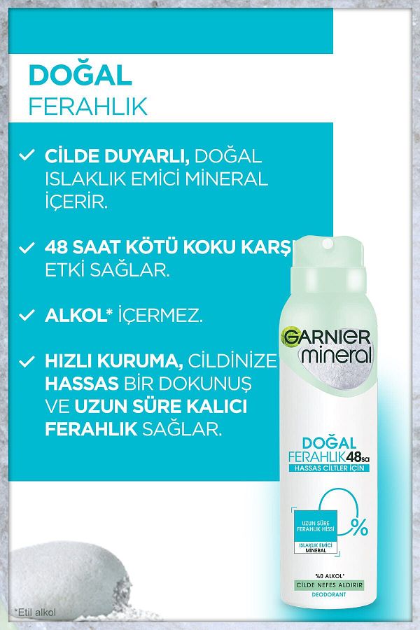 Mineral Doğal Ferahlık Kadın Sprey Deodorant 3600542038157_2
