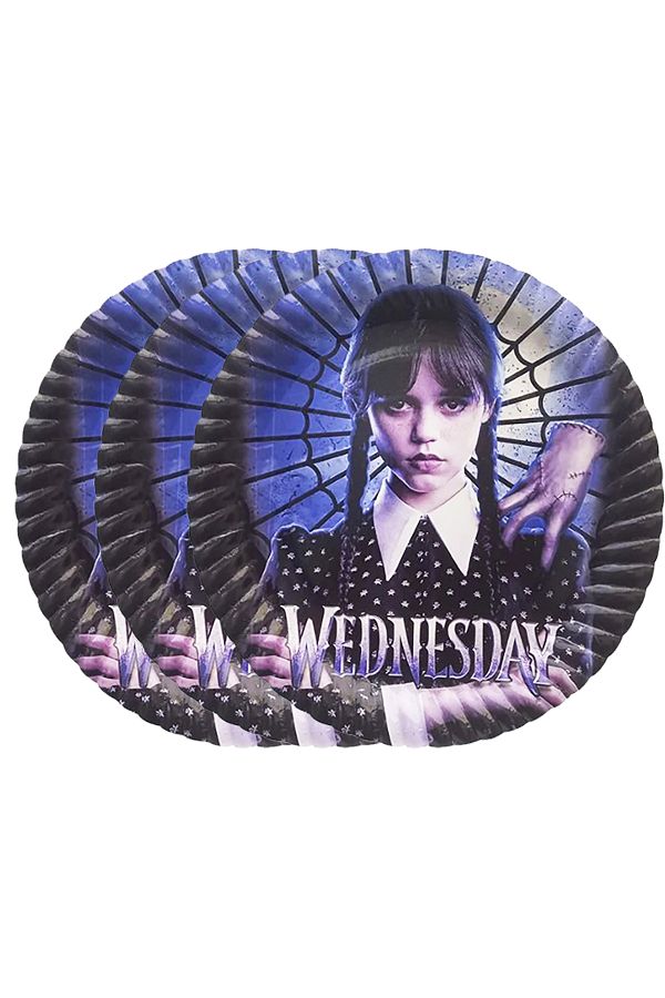 8'Li Wednesday Tabak Addams Wednesday Parti Doğum Günü Parti Tabağı