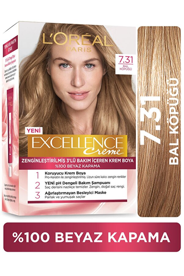 L'Oréal Paris Excellence Creme Saç Boyası - 7.31 Bal Köpüğü Madam10