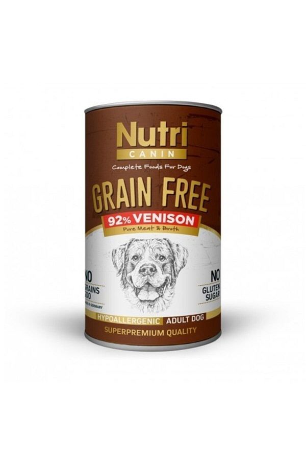 Nutri Canin Geyik Etli Patatesli Tahılsız Yetişkin Köpek Konservesi 400 Gr