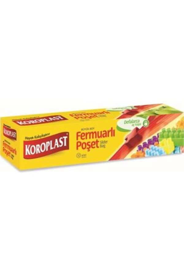 Koroplast Fermuarlı Poşet Büyük 10 Lu 26*28