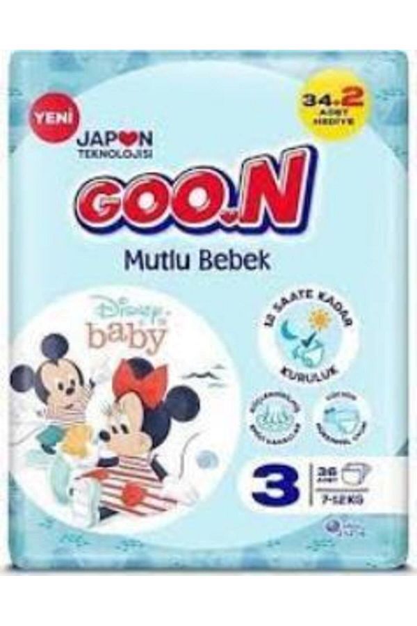 Goon Mutlu Bebek Bezi 36Li 3 Beden