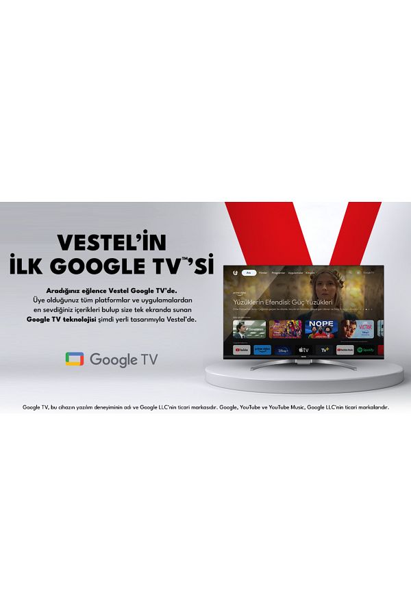 VESTEL 55" 140 Ekran Ultra Hd 4K GoogleTV OS Ultra Slim Led Tv - Görsel 3