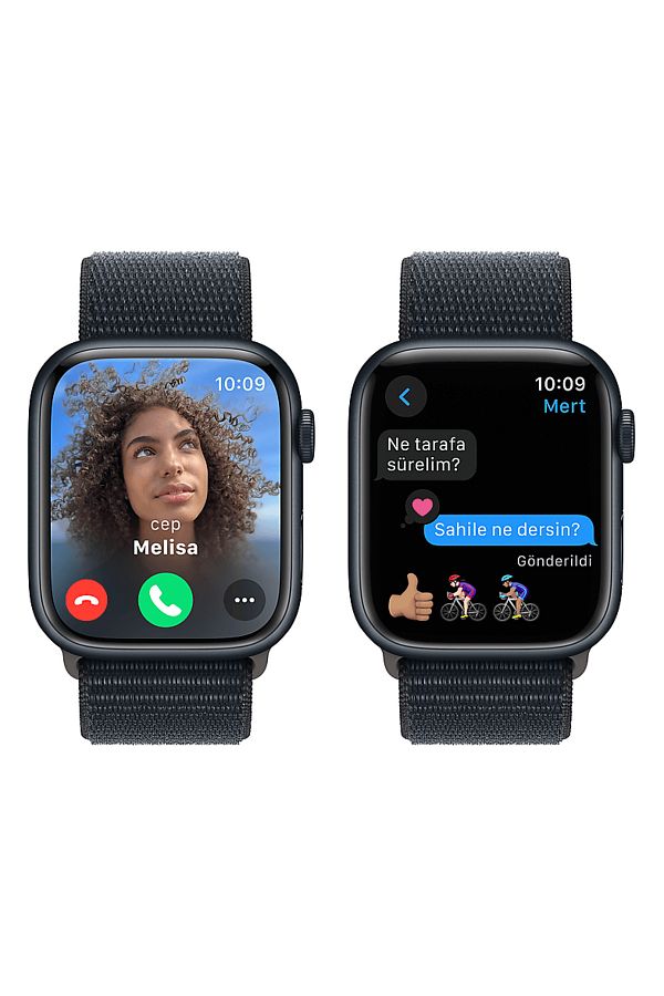 Apple Watch Series 9 GPS MR9C3TU/A 45 mm Gece Yarısı Alüminyum Kasa ve Gece Yarısı Spor Loop - Görsel 6