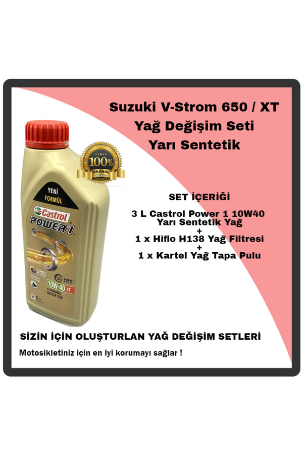 Mag Suzuki Dl 650 V-Strom / Xt Yağ Değişim Seti Yarı Sentetik