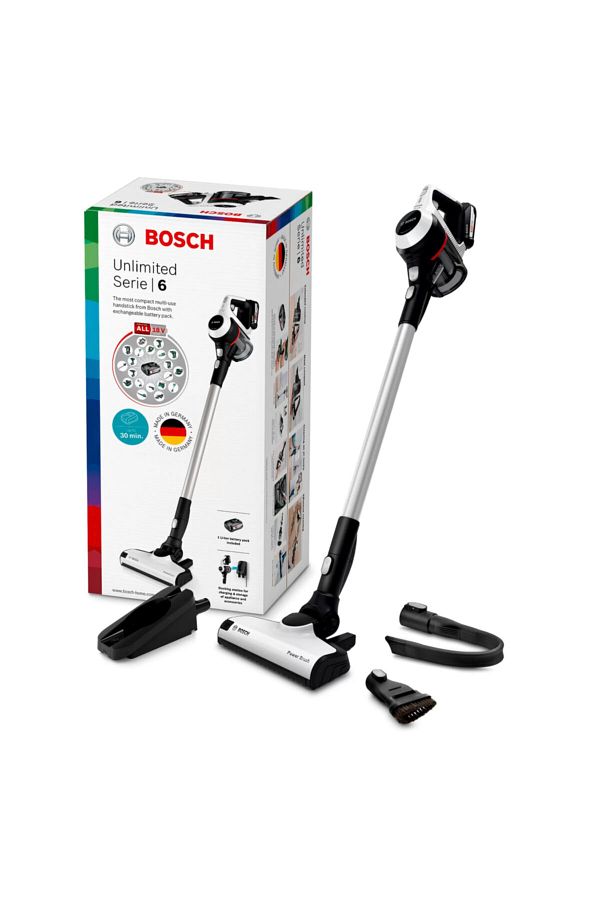 Bosch Beyaz Unlimited Şarjlı Dik Süpürge Serie 6 - Görsel 3