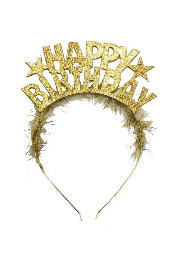 Gold Happy Bırthday Taç