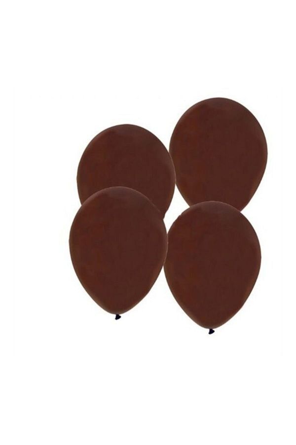 Kahverengi Metalik Düz Renk 25 Adet Sedefli Latex Balon