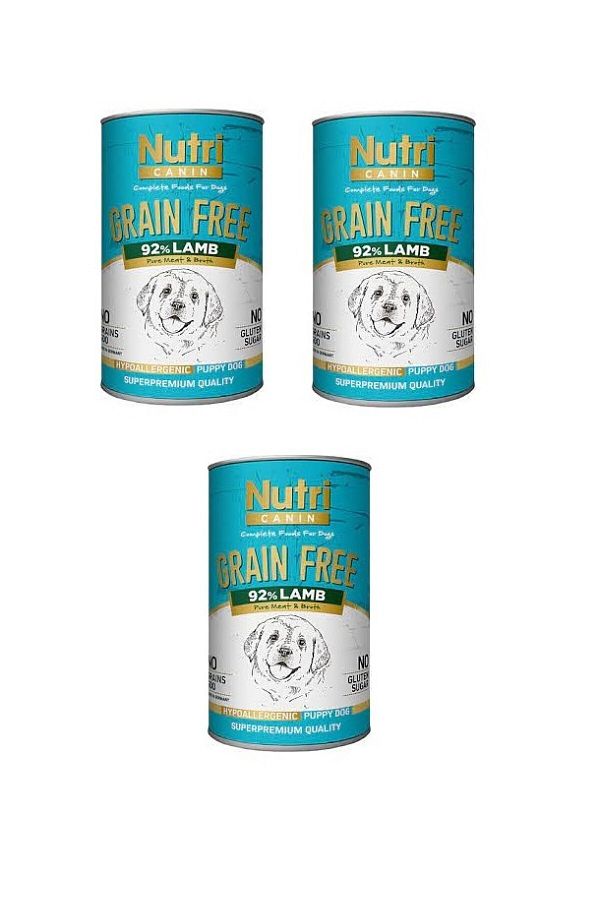 Puppy Tahılsız Kuzu Etli Yavru Köpek Konserve 400 Gr. X 3 Adet