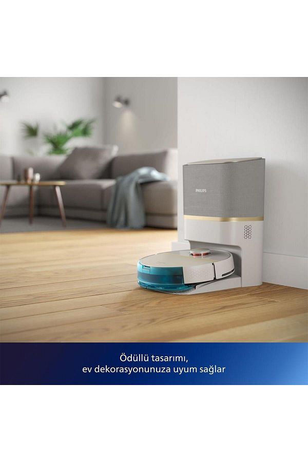 Philips Homerun 7000 Serisi 3'ü 1 Arada (ISLAK, KURU VE MOPLU) 5000Pa Ultra Yüksek Emiş Gücü Robot Süpürge - Görsel 7