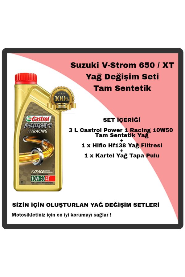 Mag Suzuki Dl 650 V-Strom / Xt Yağ Değişim Seti Tam Sentetik