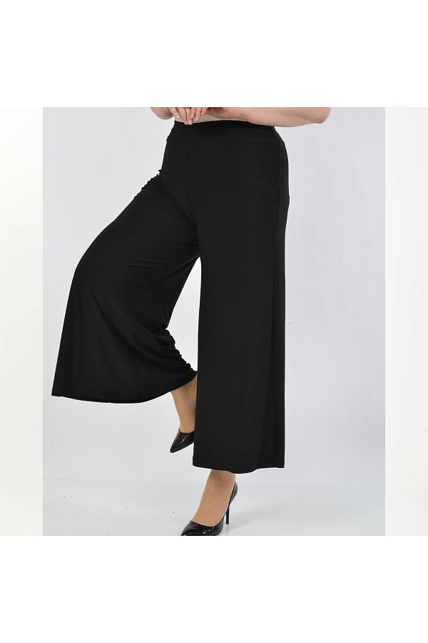 Akev Sendy Kumaş Büyük Beden Pantalon 1063Siyah