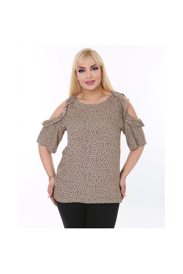 Büyük Beden Bluz 23253Bej