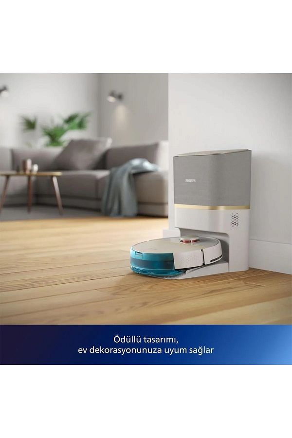 Philips Homerun 7000 Serisi 3'ü 1 Arada 5000Pa Ultra Yüksek Emiş Gücü Robot Süpürge+Mop