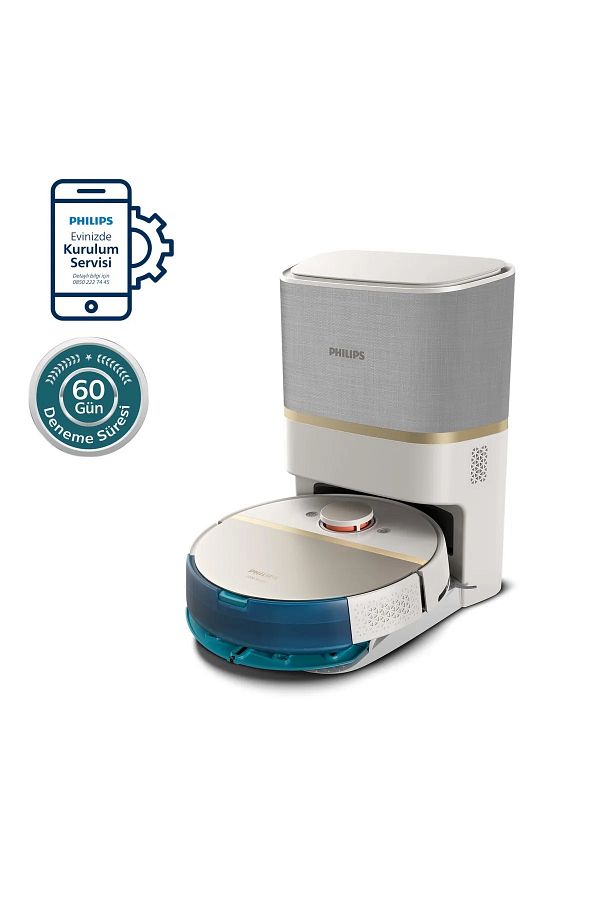 Philips Homerun 7000 Serisi 3'ü 1 Arada 5000Pa Ultra Yüksek Emiş Gücü Robot Süpürge+Mop - Görsel 2