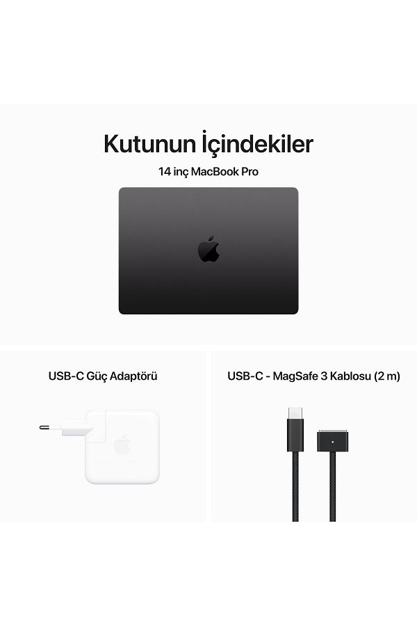 Apple Macbook Pro M3 14" Uzay Siyah 18gb 1TB Ssd MRX43TU/A - Görsel 10