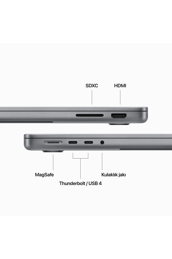 Apple Macbook Pro M3 14" Uzay Gri  8gb 1TB Ssd MTL83TU/A - Görsel 6
