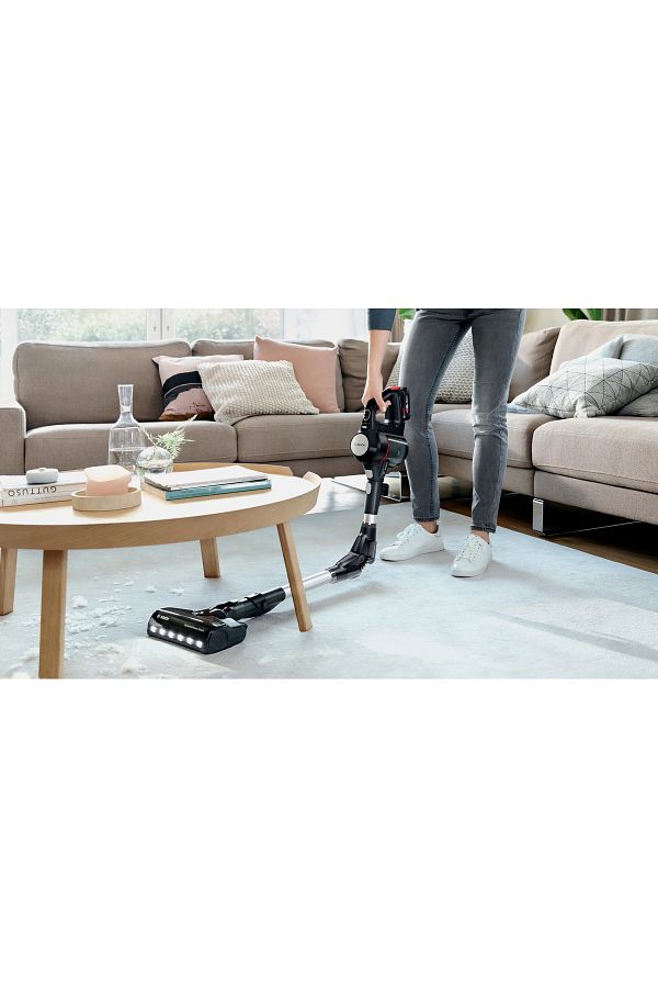 Bosch Unlimited 7 Çift Bataryalı 10 Yıl Motor Garantili Siyah Şarjlı Dikey Süpürge - Görsel 2