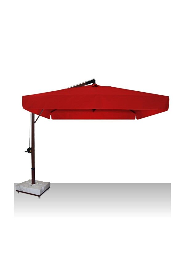 Sun Pole Kare Şemsiye 350x350/8 - Mermerli Metal Altlıklı Form Outdoor