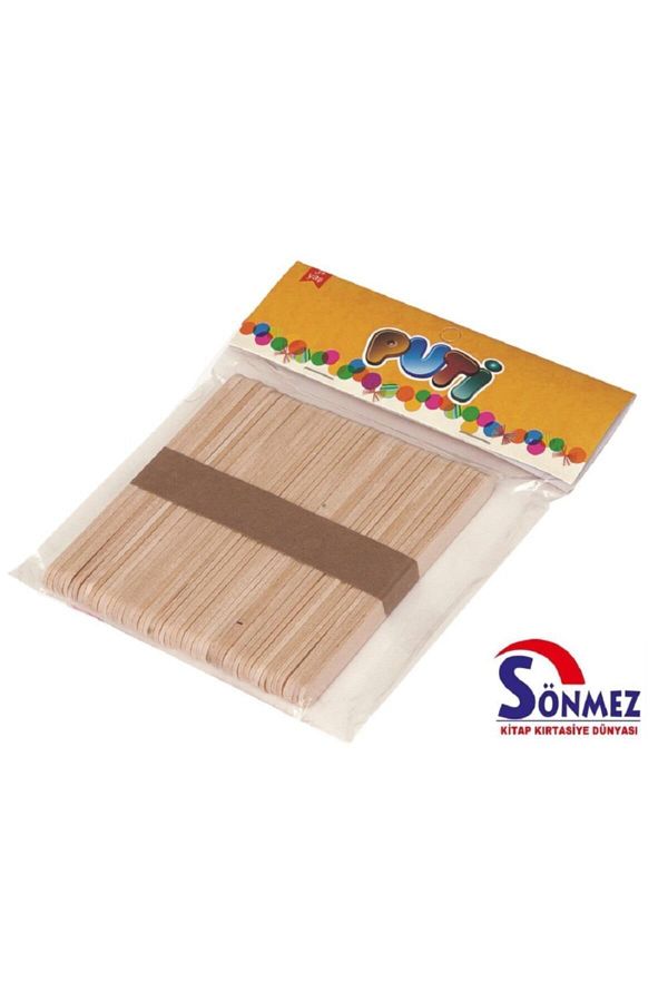 Ahşap Küçük Çubuk Natural 50'li Paket Sönmez Kitap Kırtasiye