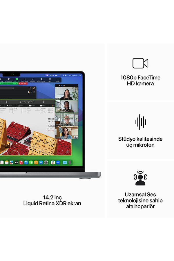 Apple Macbook Pro M3 14" Uzay Gri  8gb 1TB Ssd MTL83TU/A - Görsel 5