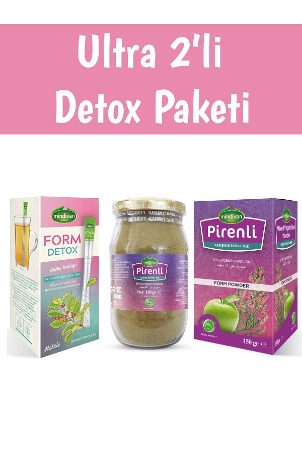 2'li Detox Bitki Çayı Paketi Pirenli Toz Ve Stick Çay