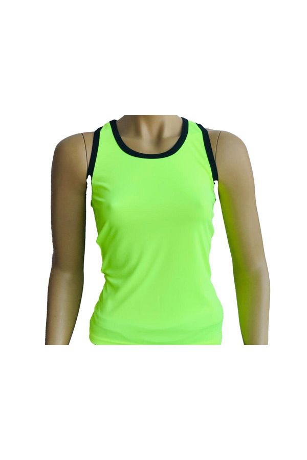 Sarı Fosforlu Zumba Kadın Sporcu Atlet