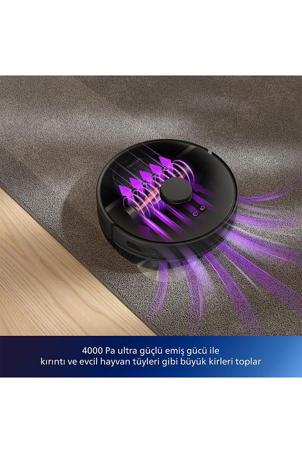 Philips 3000 Yeni Serisi Islak, Kuru ve Moplu, 4000 Pa Emiş Gücü, Premium Akıllı Robot Süpürge - Görsel 3