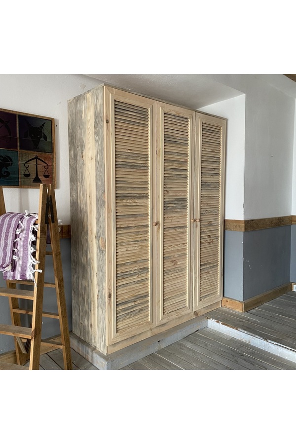 Volet Masif Ahşap Panjur Kapak Gardrop
