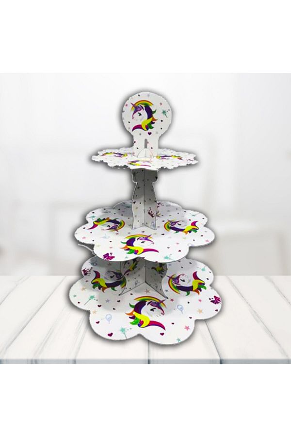 Unicorn Kek Standı - 3 Katlı