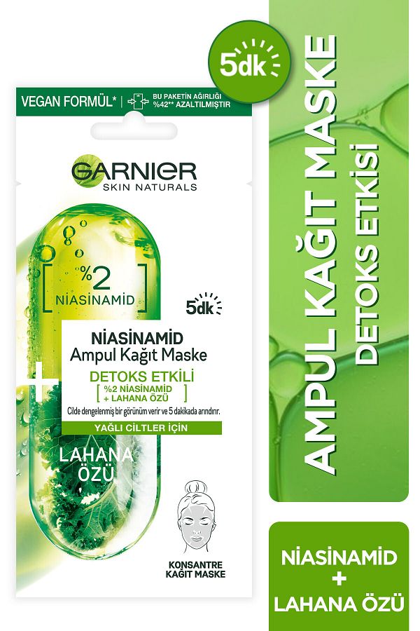 Niacinamide Detoks Etkili Ampul Kağıt Maske